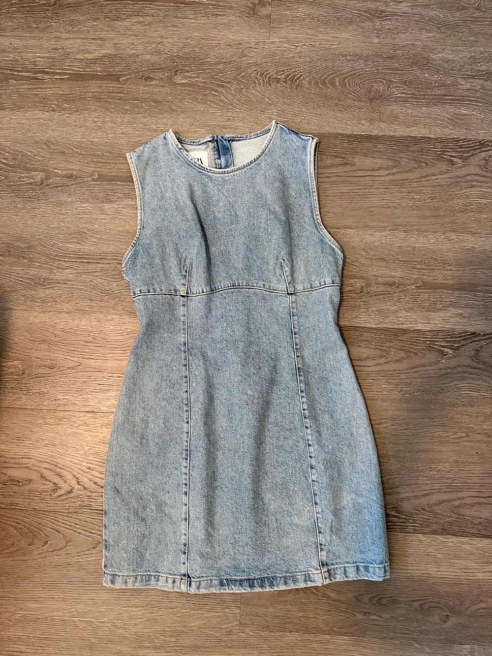 Zara Light Blue Denim Mini Dress